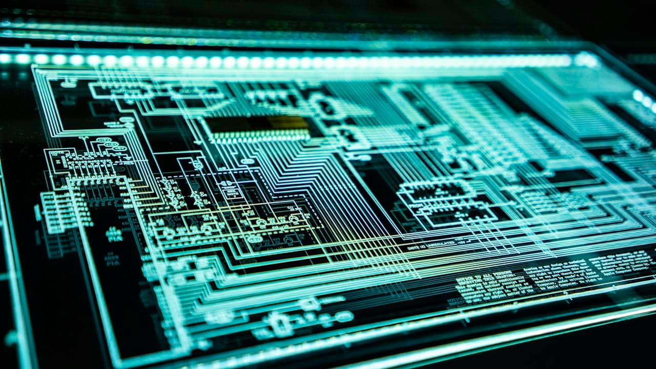 Abstract cybersecurity code and threat visualization